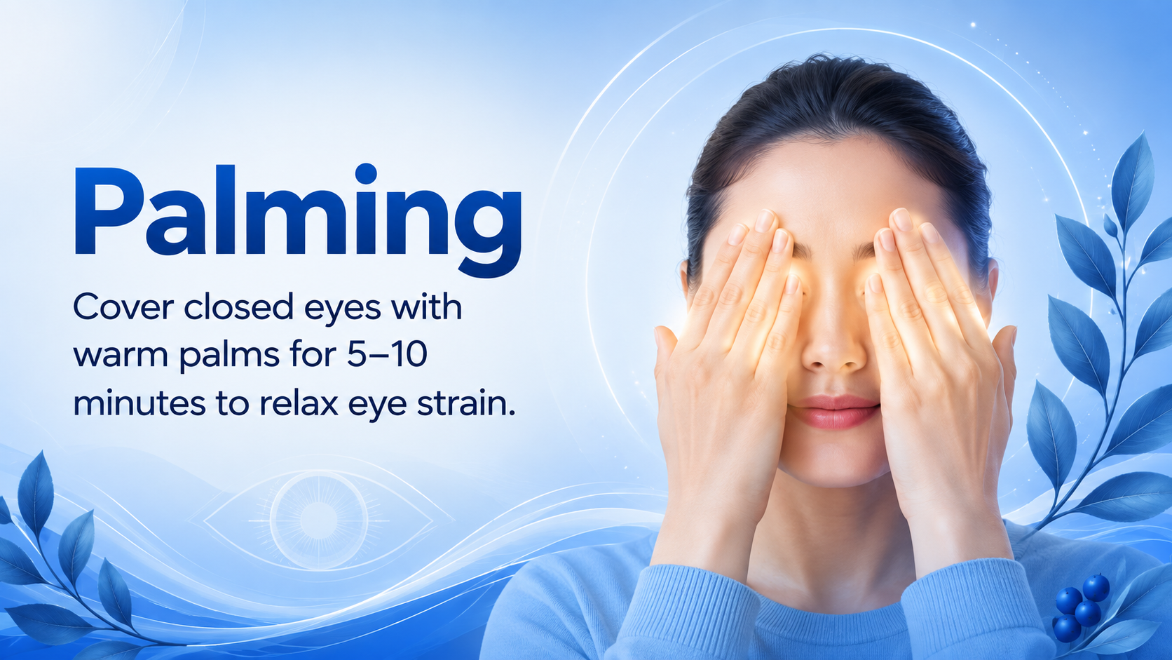 Palming eye exercise to improve eyesight naturally