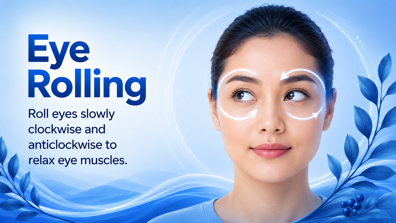 Eye rolling exercise to strengthen eye muscles